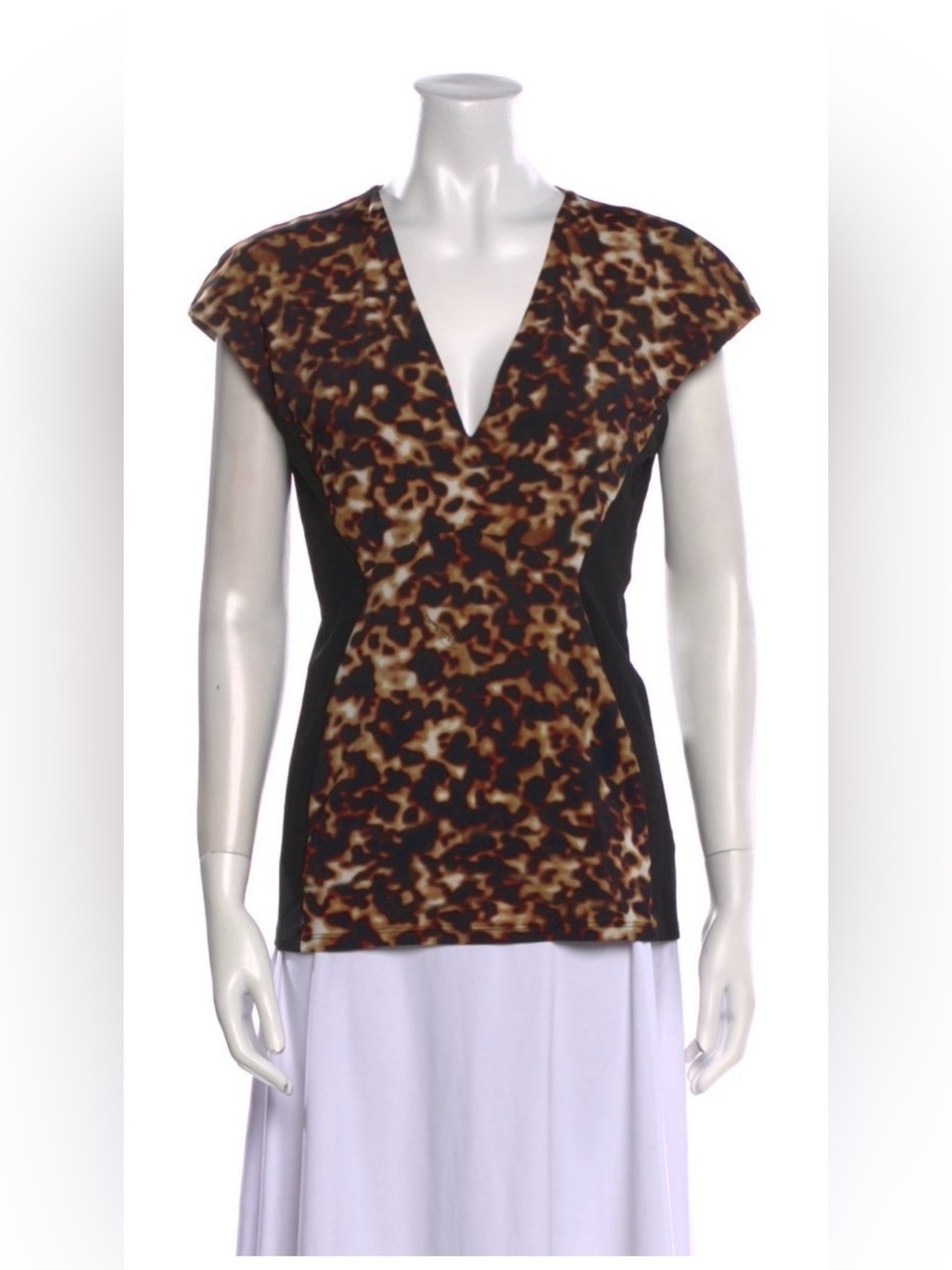 Roberto Cavalli
Women's Brown Leopard Print V-Neck Top